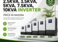 2.5kva 3.5kva 5kva 7.5kva 10kva inverter Price in Nigeria