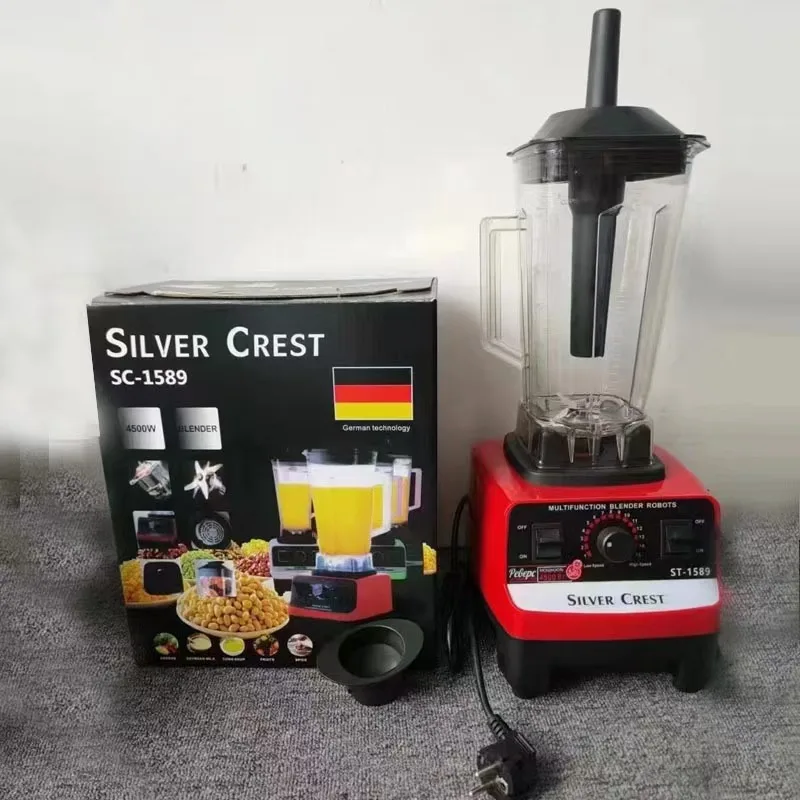 Original Silver Crest Blender retail packaging showing 4500W/8000W specifications