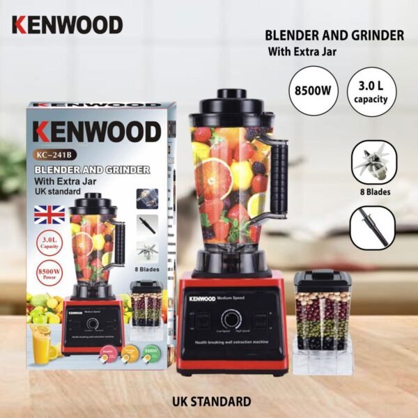 Buy original Kenwood Blender in Nigeria at the best price. Powerful 1000W–1500W models for smoothies, grains, ice, beans & food processing. Fast delivery in Lagos, Abuja & Port Harcourt. Order now.