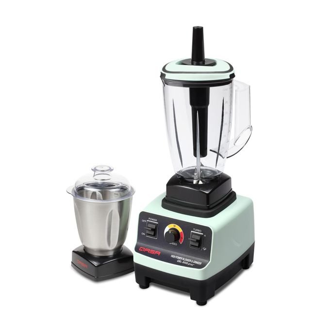 Complete Qasa blender package with durable jar and dry mill grinder.