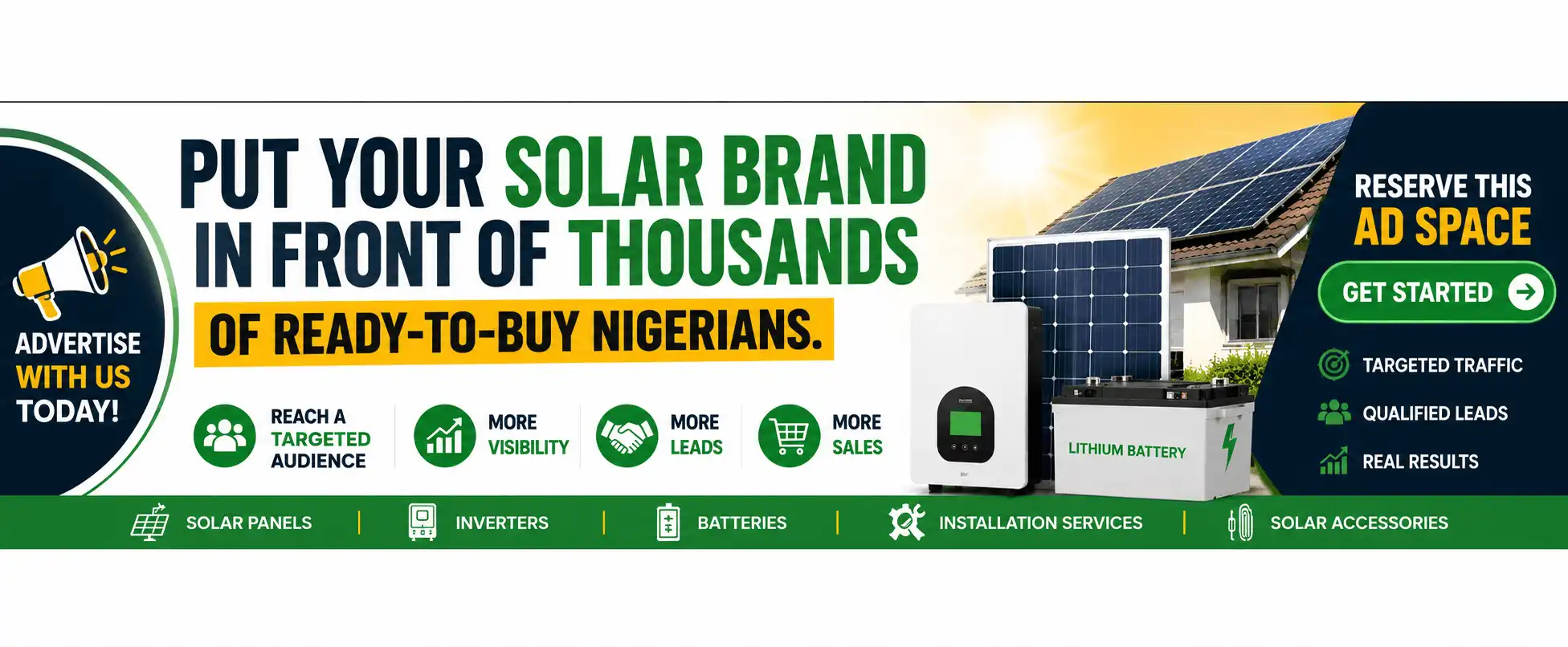Advertise your solar products with us