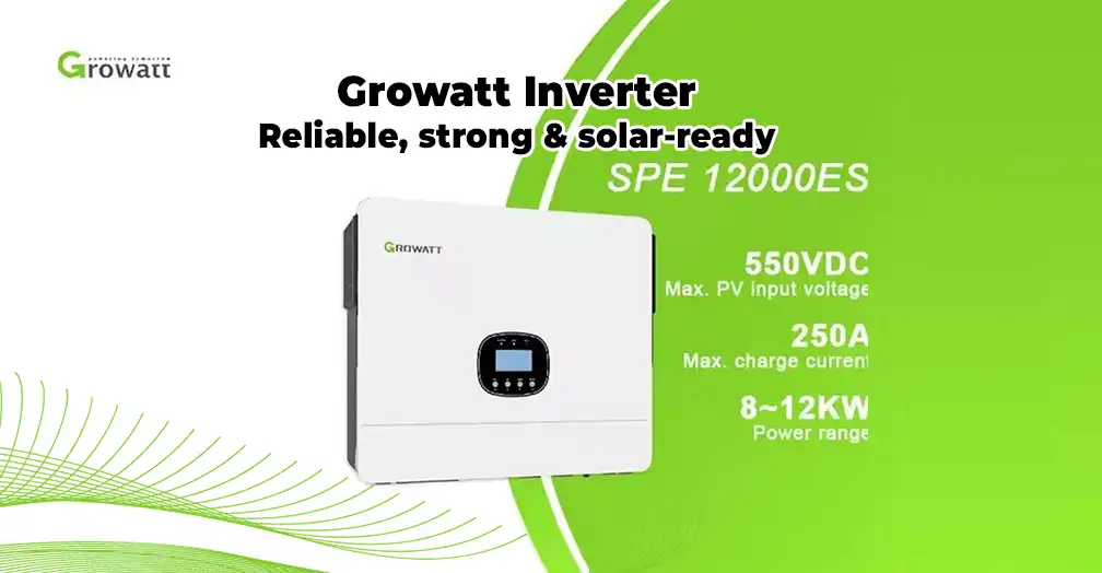 Growatt Inverter offering efficient solar energy conversion for homes and businesses.