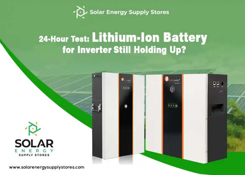 Lithium-ion battery for inverter placed in a modern indoor power setup