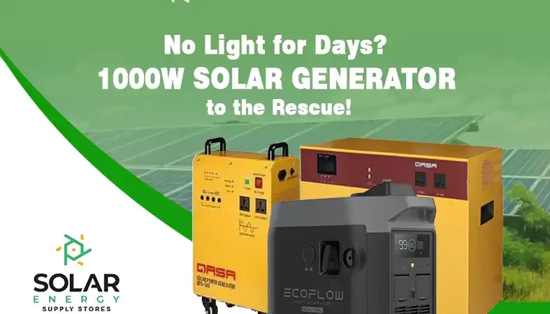 1000 watt solar generator providing reliable power for off-grid use