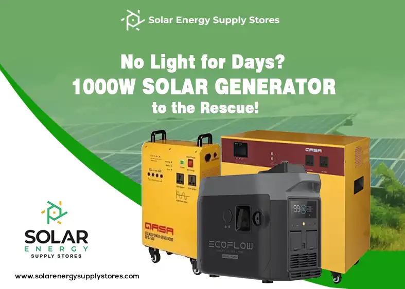 1000 watt solar generator ideal for small to medium power needs in off-grid settings