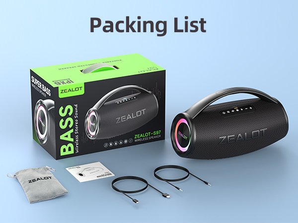 Zealot S97 Loudest Portable Bluetooth Speaker