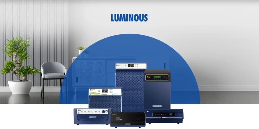 Luminous inverter and battery setup for home solar power system
