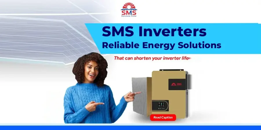 SMS Inverter unit installed for seamless solar energy conversion and backup power supply.